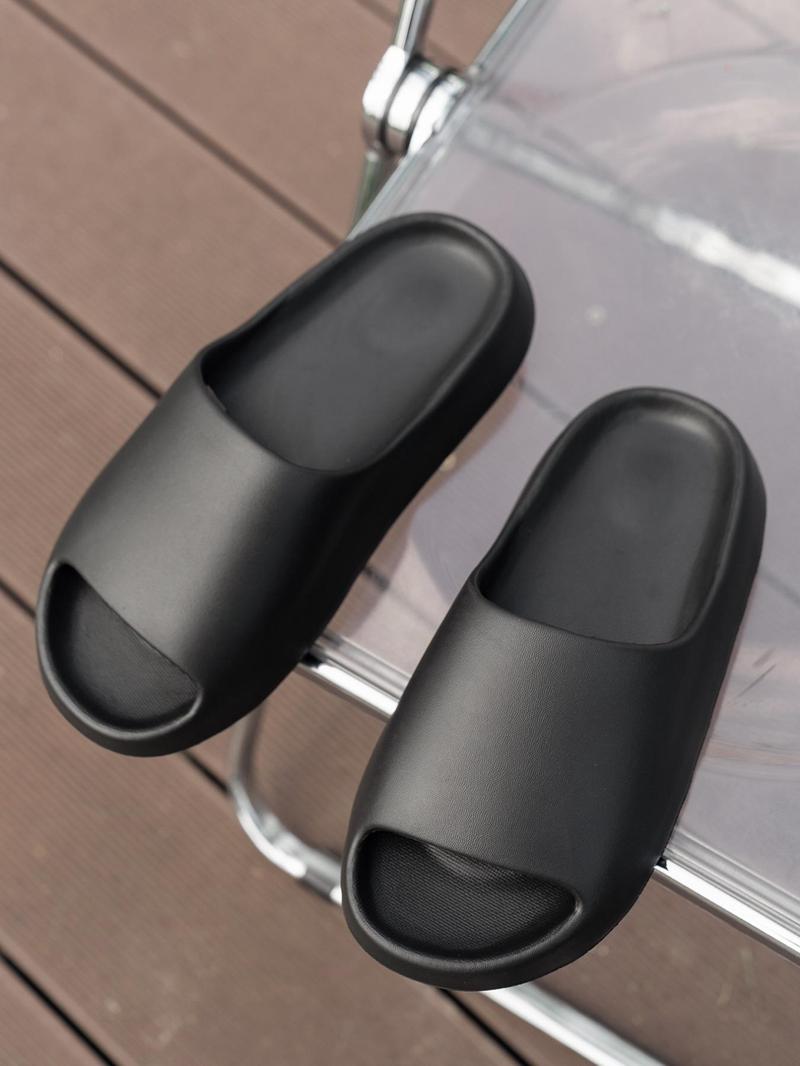 Product Introduction of Men's Casual Plain Color Slides, Soft Comfortable Home Slippers, Non-slip Slippers for Indoor & Outdoor Wear, Flipflop 1