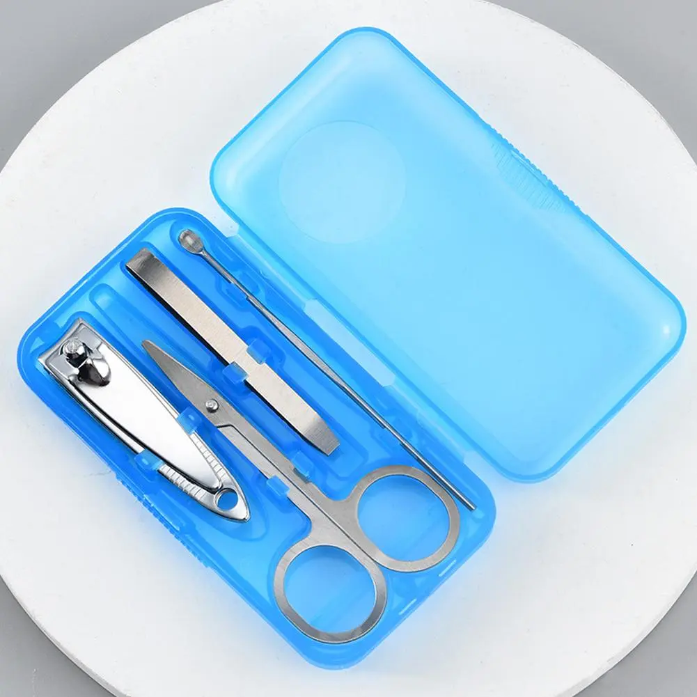4 IN 1 Stainless Stell Manicure Pedicure Tool Nail Clipper Scissor Travel Door Gift Set