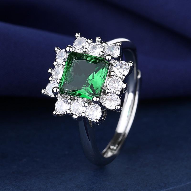 [with Gra Certificate] Fashion Emerald Jewelry Set Green Ring Necklace Ear Stud 5