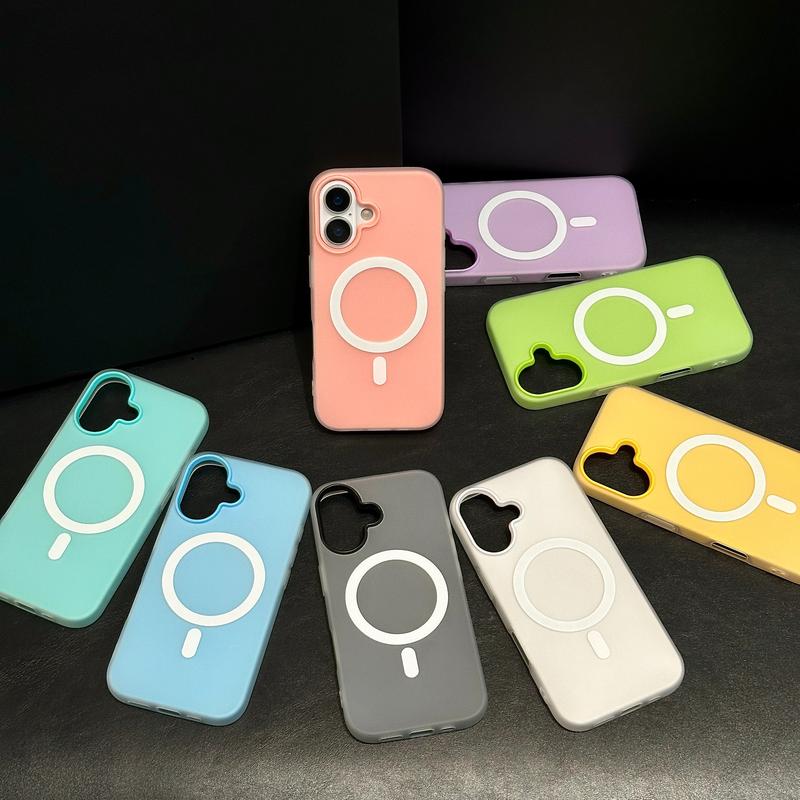 Ốp Điện Thoại Từ Tính Thiết Kế Hai Lớp 2 Trong 1 Cảm Giác Như Da Mềm Và Cứng Chống Sốc Bảo Vệ Màn Hình Vỏ Điện Thoại Tương Thích Với Apple iPhone 17 16 15 14 13 12 11 PRO PROMAX PLUS Không Khí