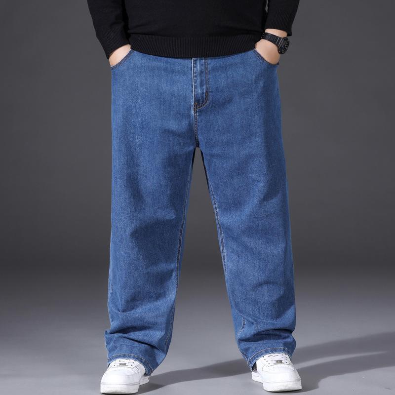 Quần Bò Nam Dài Trơn Ooki Ống Suông Trung Niên Cotton Quần Jean Nam Big Size Form Rộng Đứng mặc Được Nhiều Lứa Tuổi Menswear Ong Pants Có Túi