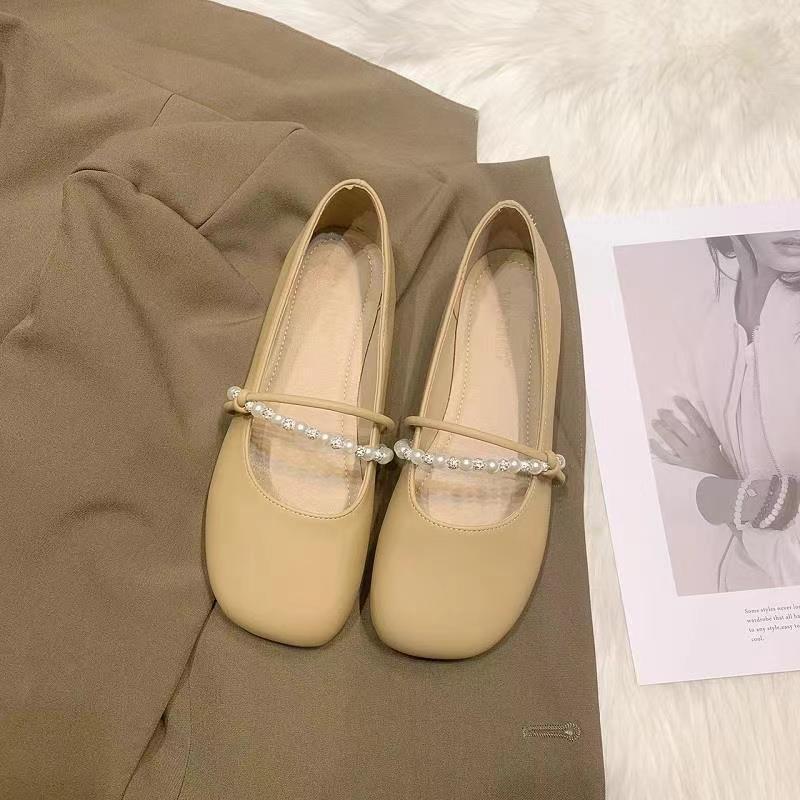 Giày Nhẹ Nhàng, Phong Cách Cổ Tích Wanwan Lei, Giày Cao Gót Đế Bằng, Dành Cho Nữ, Bộ Sưu Tập Mùa Hè Mới 2024, Giày Mary Jane Với Váy, Giày Đế Mềm 1