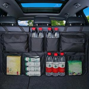 Bolsa de almacenamiento para maletero de coche de gran tamaño, Bolsa de almacenamiento multifuncional para asiento trasero de coche con 8 bolsas de almacenamiento grandes, Bolsa colgante plegable, Bolsa de almacenamiento impermeable de gran capacidad