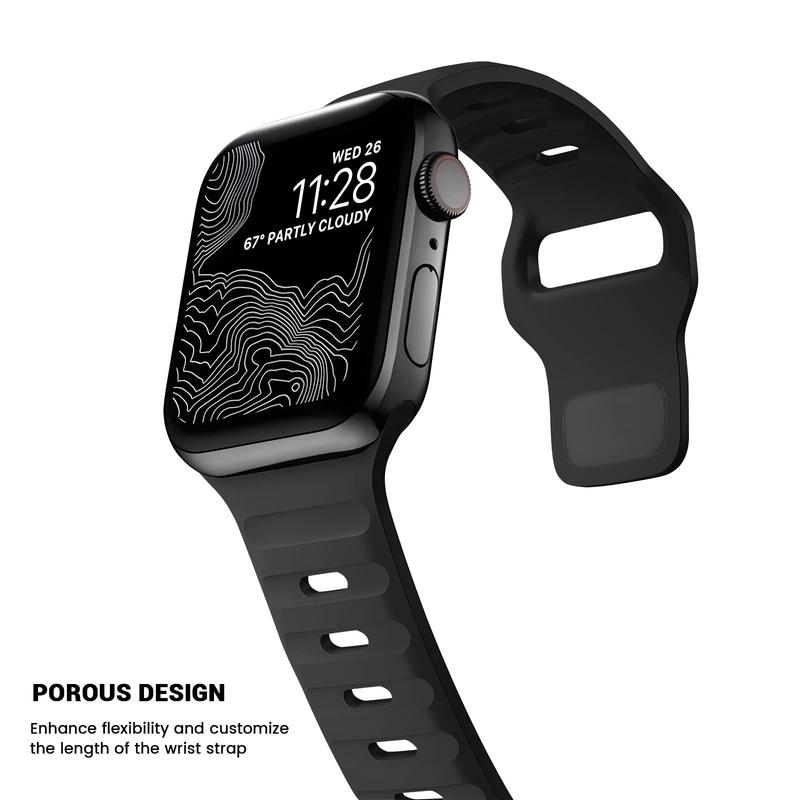 Soft Silicone Sport Strap Wristband, 1 Count Waterproof Replacement Watchband, Watch Strap for Apple Watch 5
