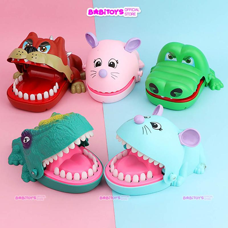  Đồ chơi cá sấu cắn tay loại to cá mập cắn tay vui nhộn khám răng khủng long gắn kết gia đình 