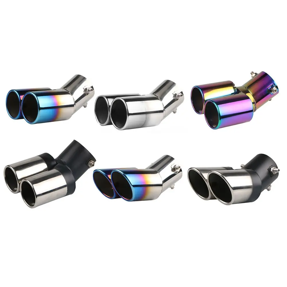 Automobile exhaust accessories stainless steel exhaust pipe double pipe head