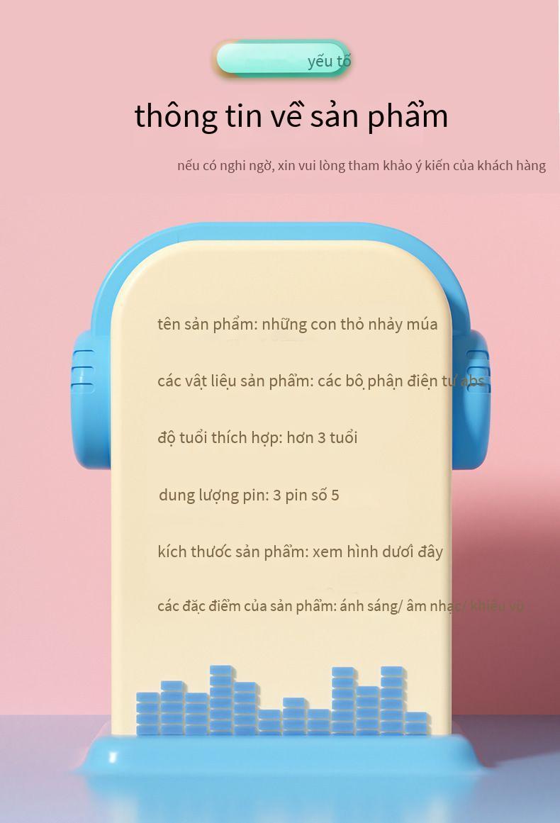 Product Introduction of Robot Thỏ Nhảy Hát Bài Hát Thỏ Điện Tử Âm Nhạc Động Vật Robot Đánh Trống Với Đèn LED Đồ Chơi Thú Cưng Điện Dễ Thương Quà Tặng Sinh Nhật Cho Trẻ Em điều  ước  của  thỏ  robot 4