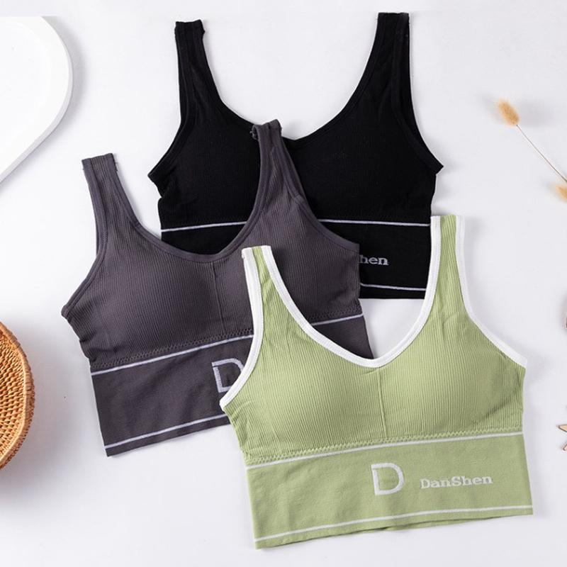 Product Introduction of 1 Pcs Women Sports Yoga Bras Push Up Bralette Breathable Seamless Underwear With Pads Fitness Workout Gym Crop Tops Running Vest 22