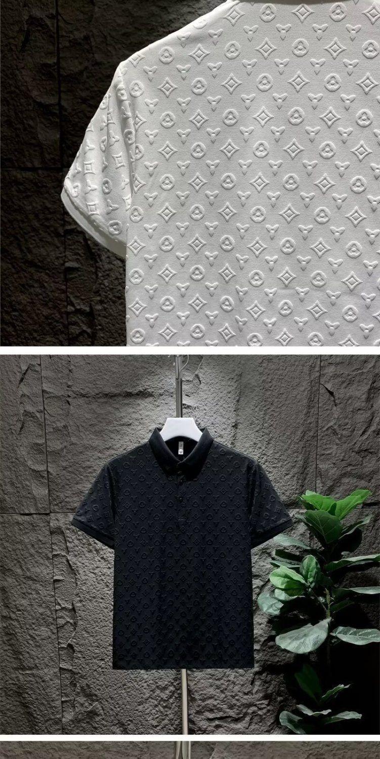 Product Introduction of Áo Polo Nam Vải Jacquard, Thời Trang, Phong Cách Thường Ngày Thoải Mái Và Thoáng Khí, Thích Hợp Cho Mùa Hè, Hàng Mới Về, Dáng Ôm, Cổ Bẻ Áo, Áo Thun ngắn Tay Menswear Shirt 9