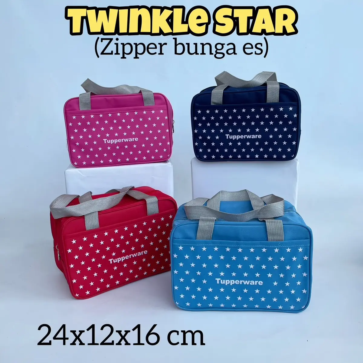 Tas Twinkle Star Tupperware (zipper bunga es) Makanan