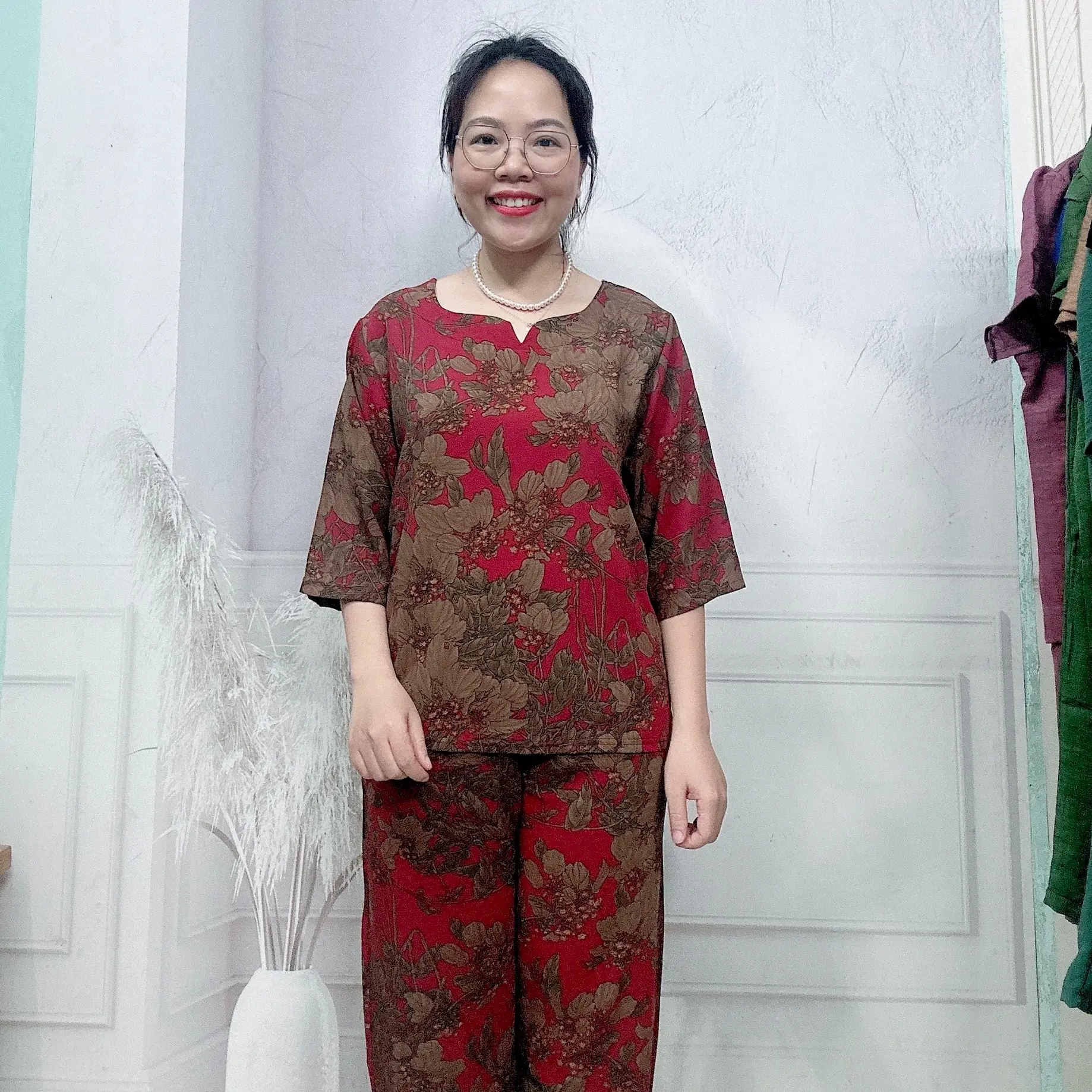 Mã K, Bộ Trung Niên tay lỡ quần dài chất cát lùa hàn châu cho Mẹ