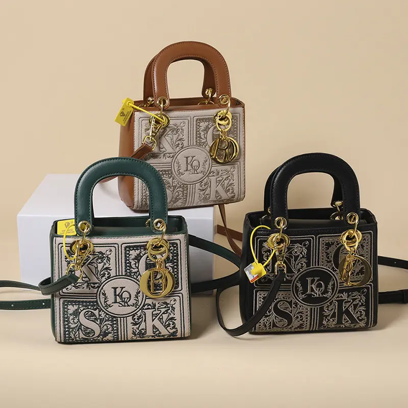 Embroidered Handbag New Handbag One Shoulder Diagonal Bag