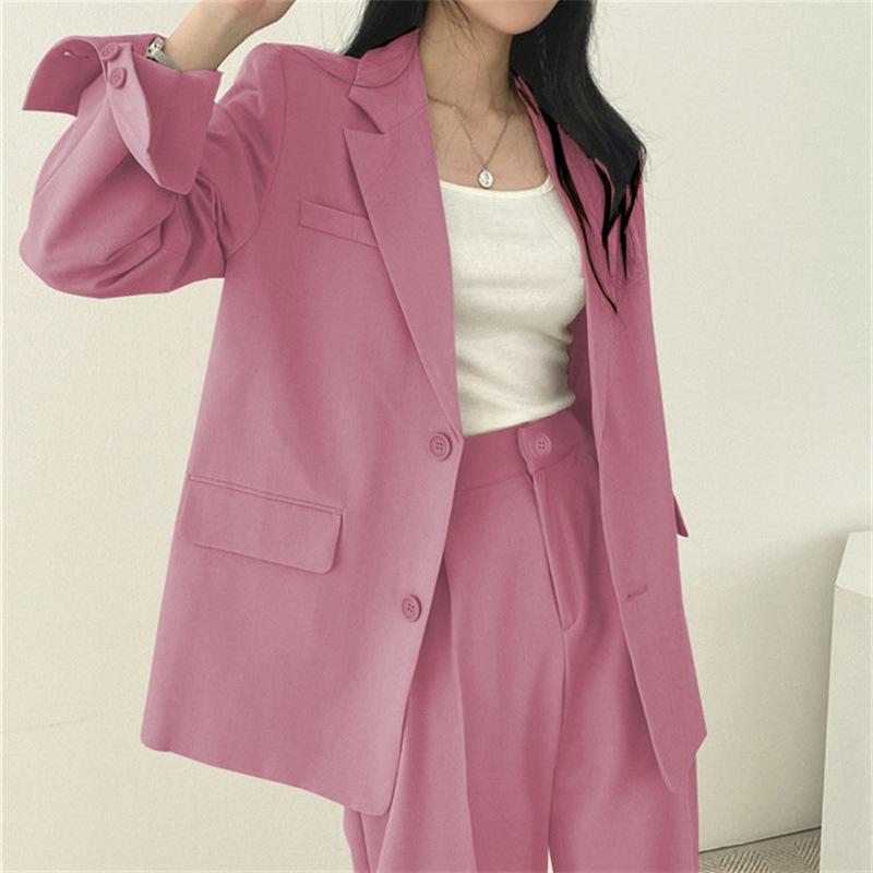 Product Introduction of Suit Jacket for Women 2024 Spring New Korean Style Coat Temperament Commute Blue Design Sense Niche Suit for Women 10