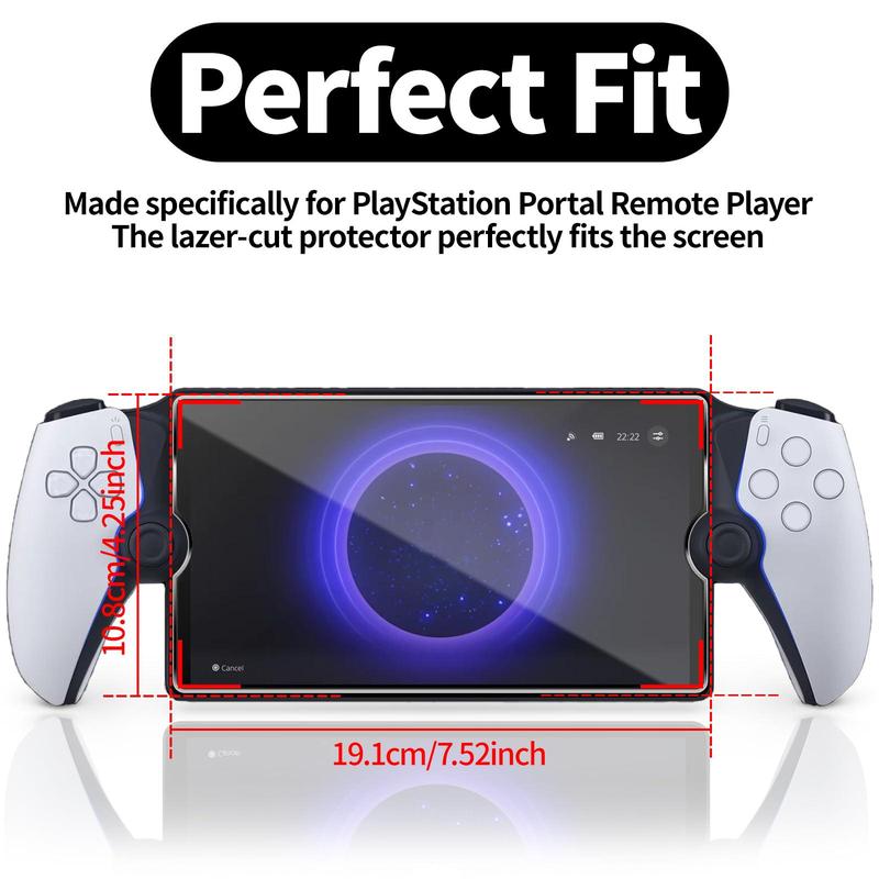 Anti-scratch & Anti-fingerprint Game Console Screen Protector, Tempered Glass Screen Protector, Console Accessories for PlayStation Portal Remote Player 1