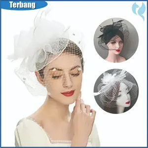 Headpiece Topi Jala Fascinator Pengantin Jaring