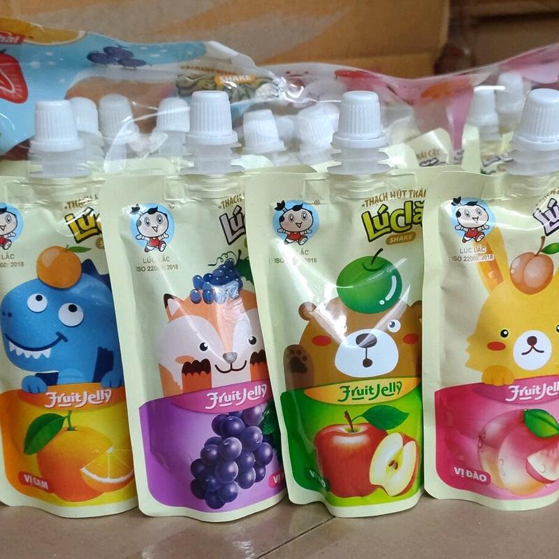 Bịch 10 gói Thạch hút trái cây Lúc Lắc Việt Thái 80ml/gói nhỏ  Ăn Vặt