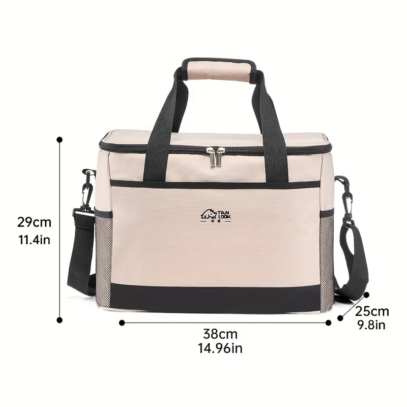 Blue Portable Insulated Cooler Bag - Durable Outdoor Storage Tote for Camping and Picnics 3