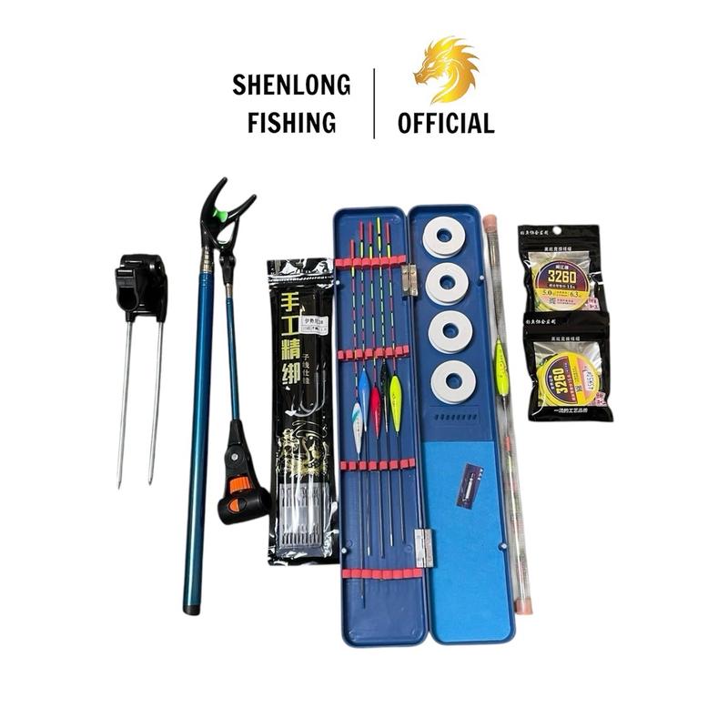 Bộ phụ kiện câu cá giá tốt - 2 Trục Buộc Sẵn - 10 Thẻo lưỡi đôi - 1 Phao Điện Kèm Pin - 5 Phao Ngày - 1 Hộp Phao Xanh - Chống Ultra Mập - Bộ combo câu cá đầy đủ. Bắt Cá Fishing