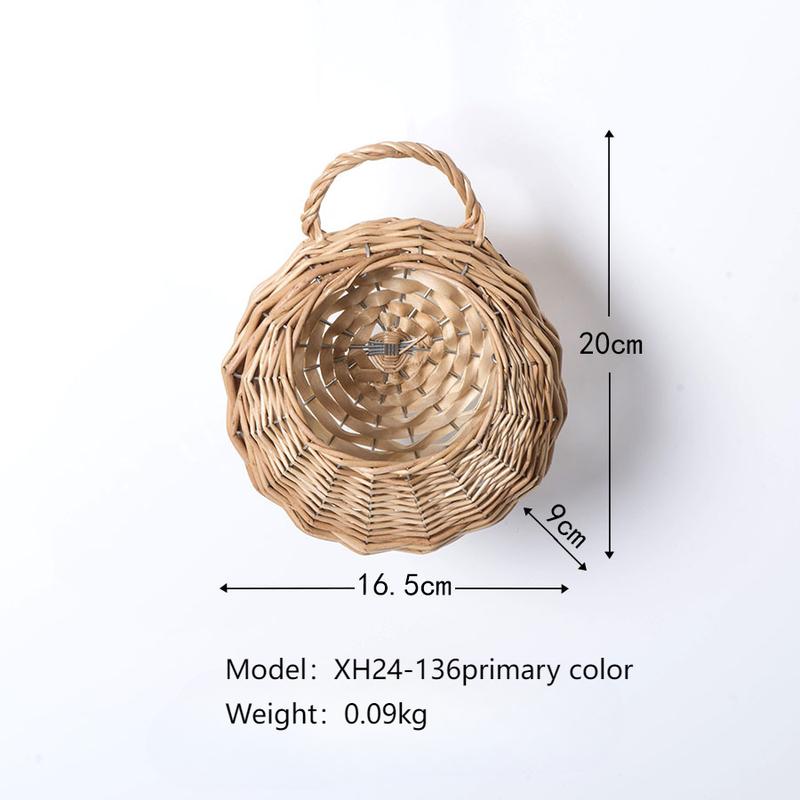 Product Introduction of Rattan Flower Basket Willow Wall Hanging Flower Pot Creative Hand Woven Hanging Flower Basket Storage Basket Succulent Wall Hanging Flower Pot Organiser 10