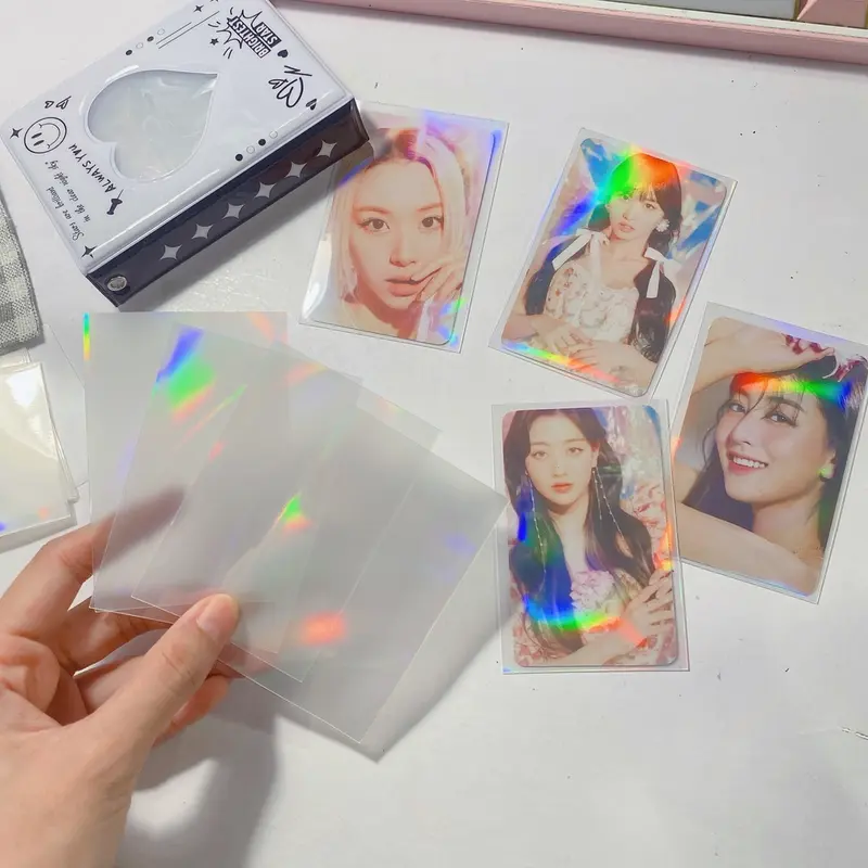 SHINSDAY (20pcs) Inner Sleeve 56x87mm Hologram Rainbow Unseal Pelindung Photocard PC Kpop 7