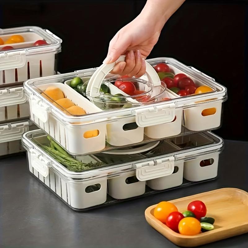 Clear Food Storage Box, 1 Count Modern Durable Food Storage Container with Lid, Food Storage Organizer for Home Kitchen 4