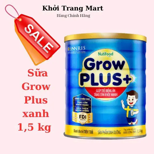 ( Khởi Trang Mart ) Sữa Bột Grow Xanh 1,5 Kg