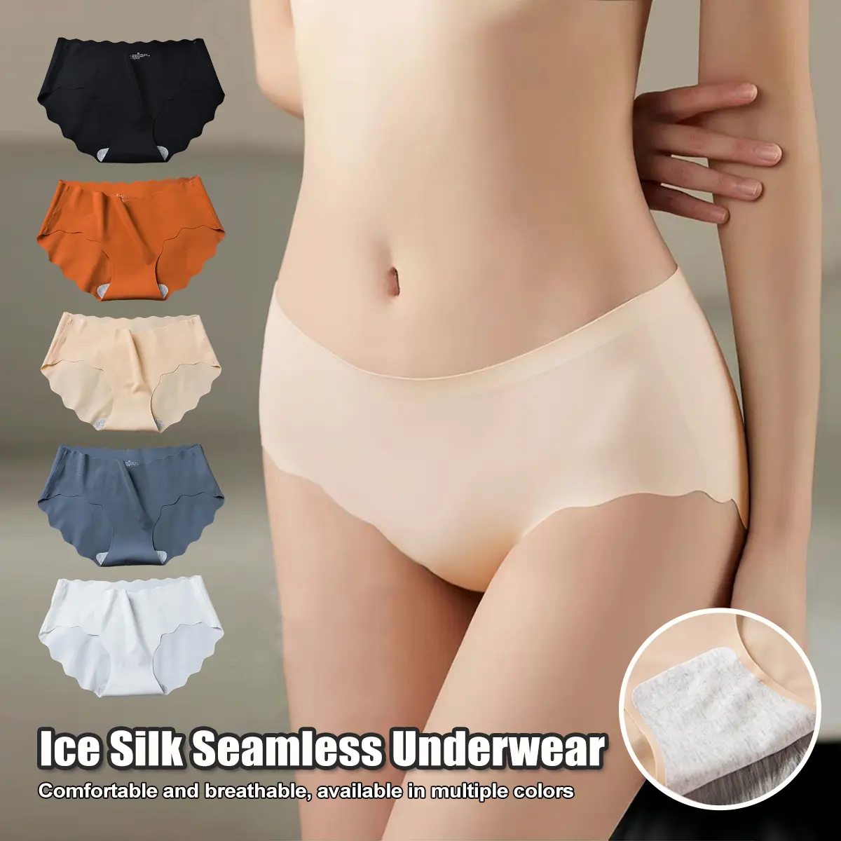 dingzhenkeji13 【COD】 Japanese-style Cotton Blend Girls’ Underwear – Breathable Mid-waist Seamless Briefs with Antibacterial Lining & Simple Aesthetic, Perfect for Teen and Young Women