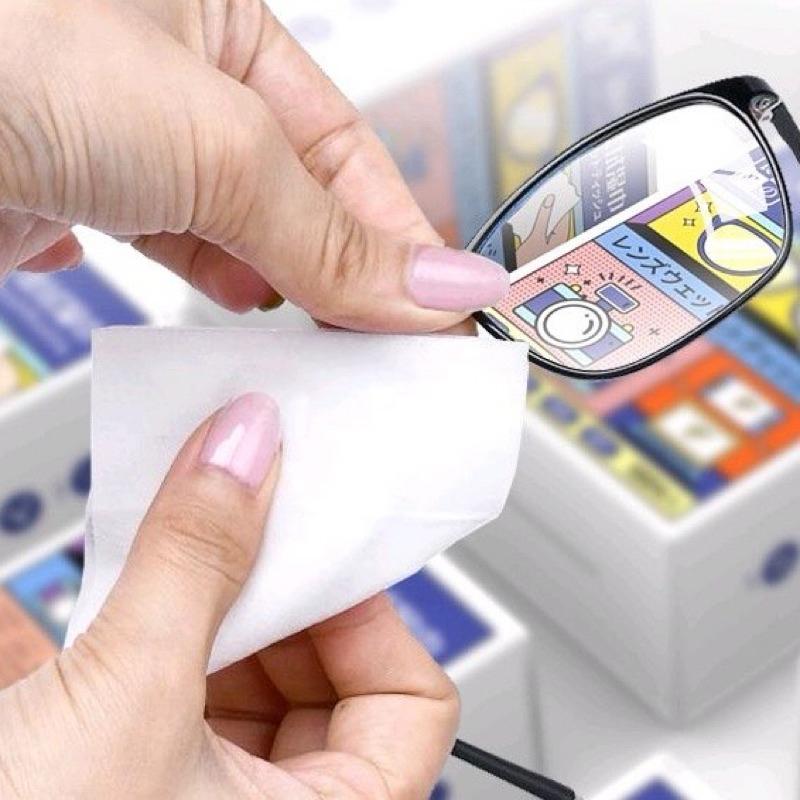 Combo 3 Hộp Khăn Lau Ống Kính 100 Miếng, Cho Kính Mắt Máy Ảnh, Điện Thoại, Giấy Làm Sạch, Giấy Lau Ống Kính 1 Lần, Khăn Lau Vải Ống Kính, Lau Màn Hình Điện Thoại