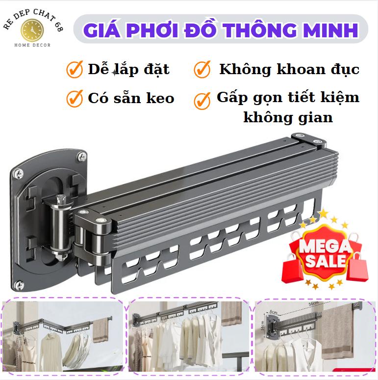  Giàn phơi gắn tường Giàn phơi đồ thông minh Giá phơi quần áo gấp gọn Giàn phơi đồ gấp gọn 