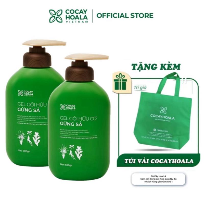  Combo Dầu Gội Hữu Cơ Gừng Sả Cỏ Cây Hoa Lá 500g - Dương Tóc Bồng Bềnh - Hỗ Trợ Giảm Bết Dầu Gàu Tóc dau hoatra goixa 2in1 daucap chinhhang 