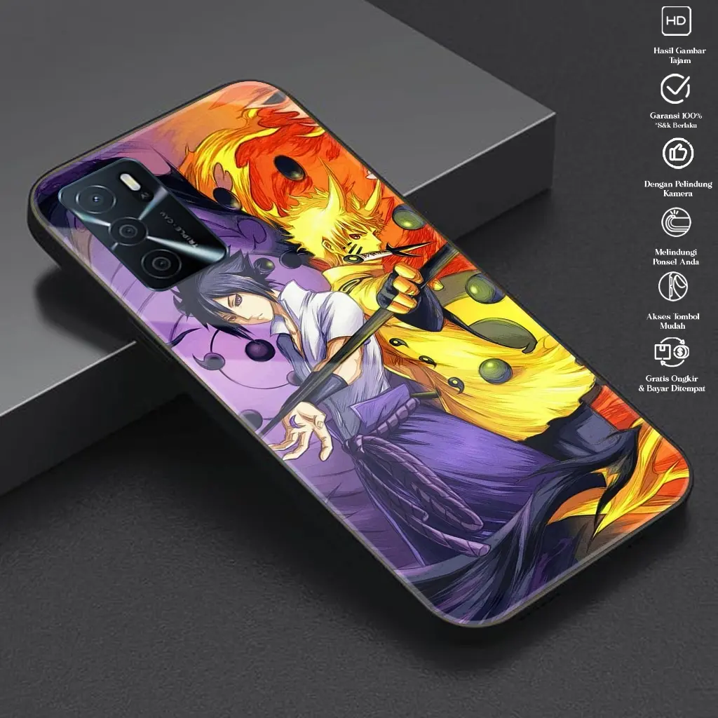 Case OPPO A16 / A54S - Casing Hp OPPO A16 / A54S - Motif ( NARUTO ) - Silikon Hp  OPPO A16 / A54S - Softcase Glass Kaca - Case 2D Glossy - Kesing Hp - Hardcase Glossy - Case Terbaru - Cassing - Cod