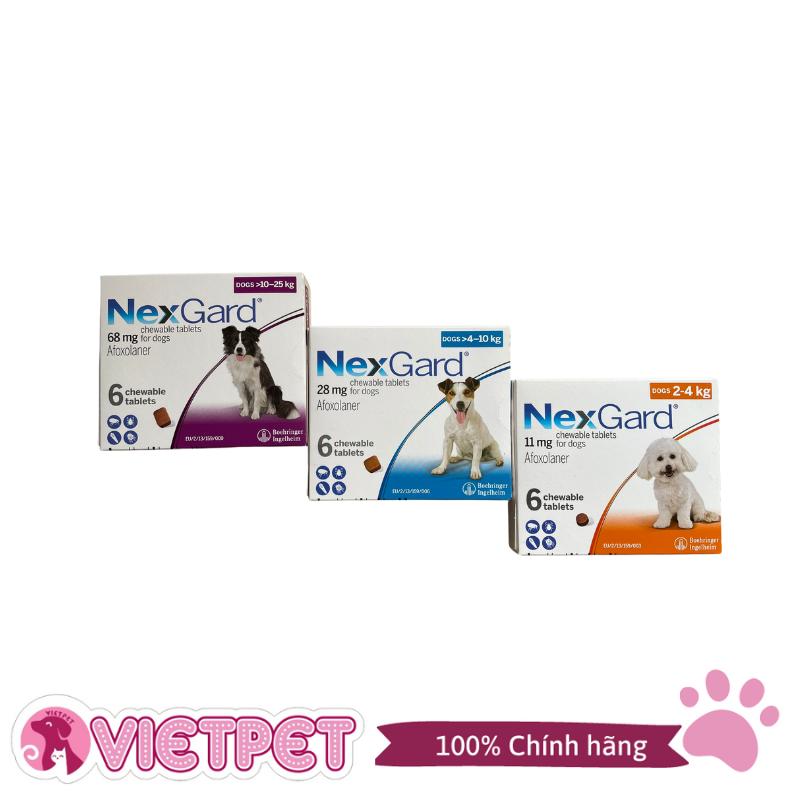  Thuốc trị ve rận bọ ghẻ Nexgard vị thịt bò   1 viên  