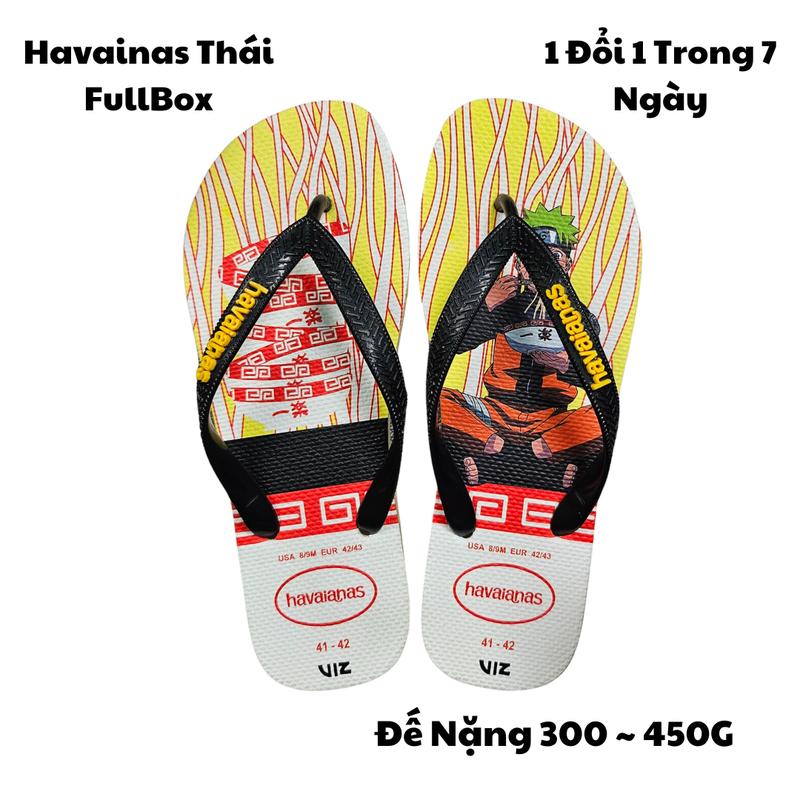 Dép Kẹp-Tông FullBox Dép Nam Havana NARUTO Ăn Mì Đế Cao Su Nguyên Khối Chống Trơn Trượt Lâu Mòn Thích Hợp Đi Biển-Đi Mưa