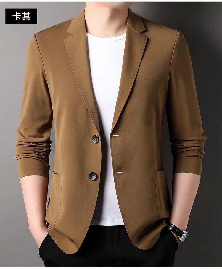 Product Introduction of Men's Ice Silk Lightweight Leisure Suit Ultra-Thin Breathable Sunscreen Top Non-Ironing Single Western Suit Jacket 27