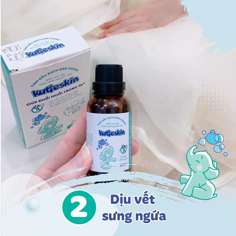 Tinh dầu đuổi muỗi Kutieskin, Tinh dầu Bạch đàn chanh tự nhiên Kutieskin 30ml giúp đuổi muỗi, côn trùng cho mẹ và bé 2