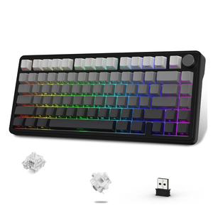 ATTACK SHARK X85 ワイヤレスメカニカルキーボード、TKL 82キー、BT 5.0／2.4GHz／有線ゲーミングキーボード、RGBホットスワップ対応カスタマイズキーボード（PC／Mac／PS4対応）
