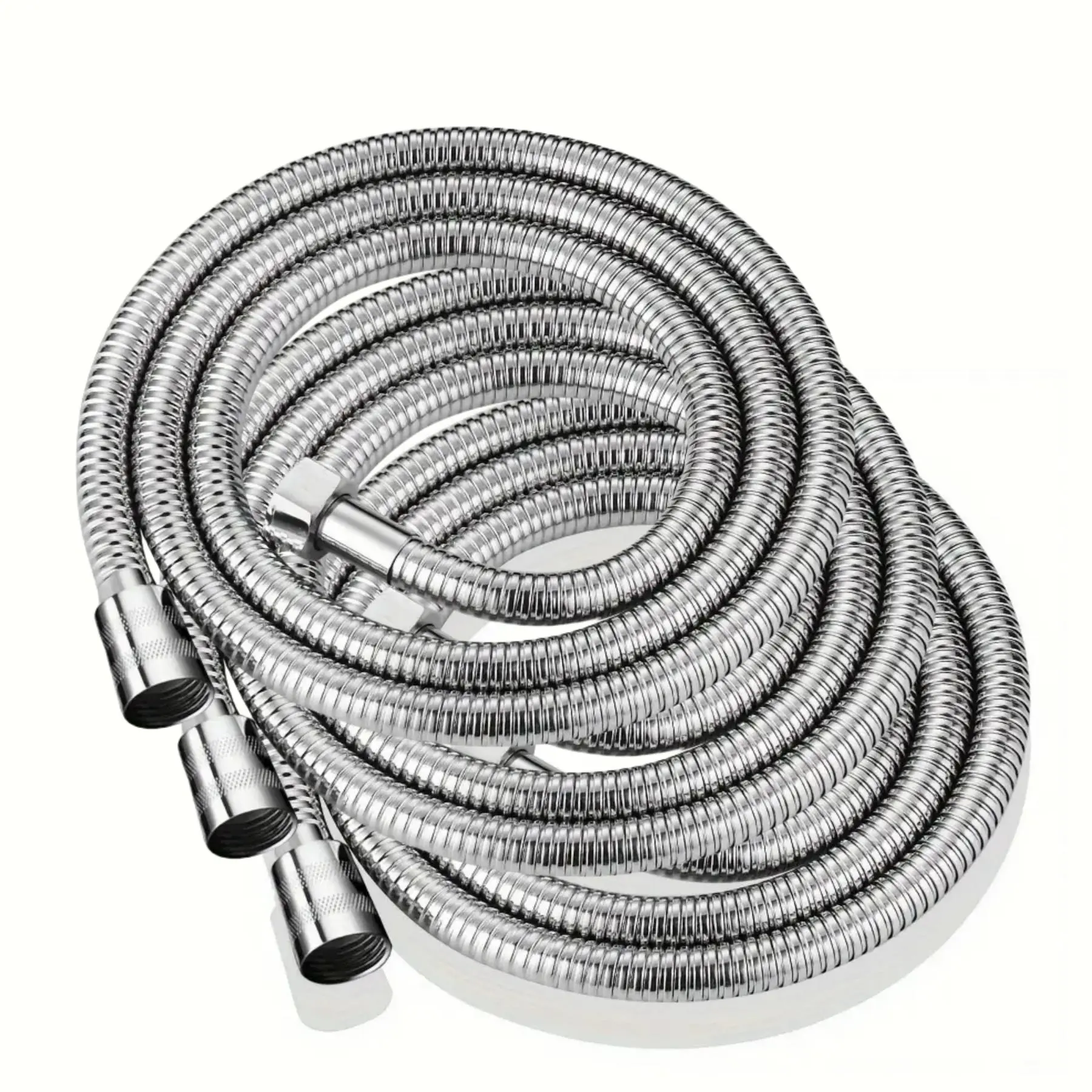Stainless Steel Shower Hose, 3pcs Anti-kink & Leak-proof Shower Tube, High Pressure Resistance Shower Hose, Easy DIY Replacement Shower Equipment