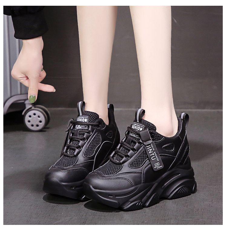 Product Introduction of Giày Lưới Thoáng Khí Cho Nữ, Giày Thể Thao Mới, Dad Shoes Đế, Giày Trắng Thường Ngày Đế Tăng Chiều Cao Mùa Lò Xo 2023 7
