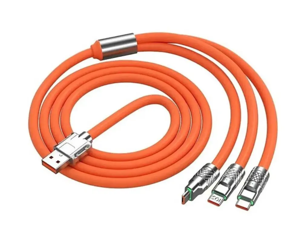 Cáp điện thoại sạc nhanh chống rối có led báo