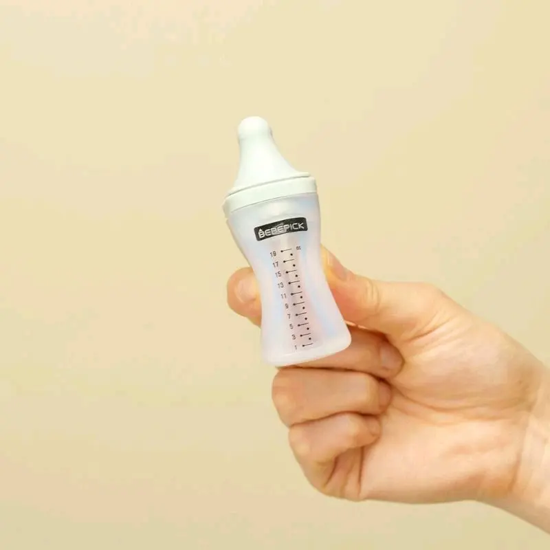Bình chia thuốc, bình chia siro, bình cho bé uống thuốc 100% silicon Bebepick Whia Hàn quốc Voi 8