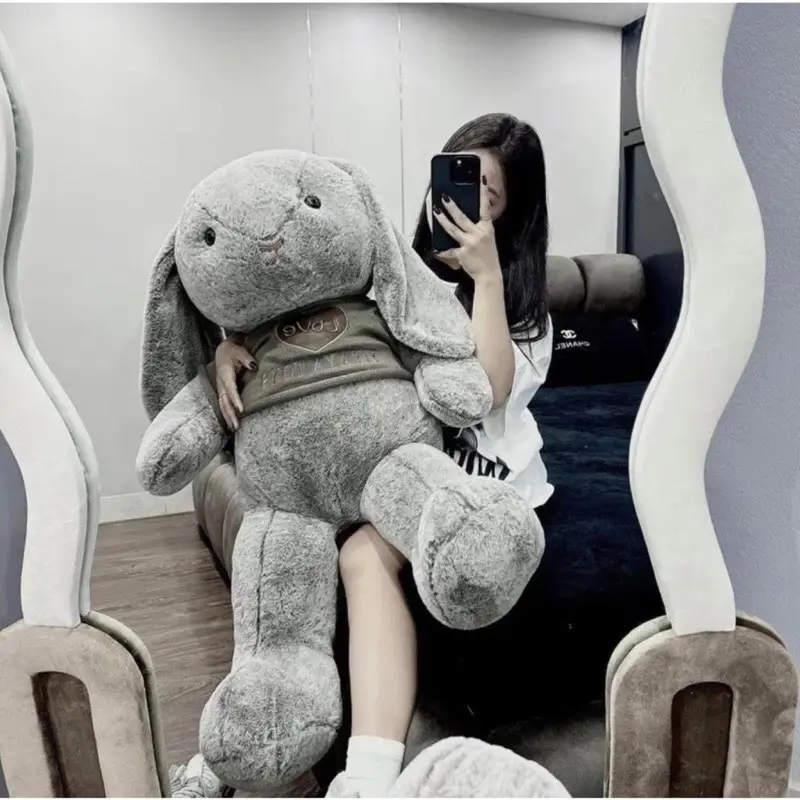 Gấu Bông Thỏ Bunny tai dài size 80cm và 1m1 lông tuyết mềm mượt