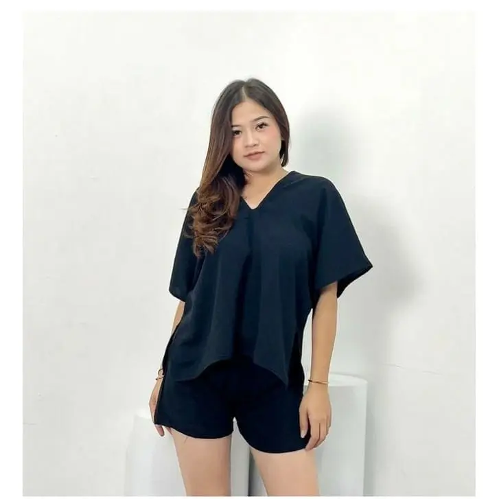 ONE SET NINA LONG SQUARE HOTPANTS CRINKLE AIRFLOW MUAT JUMBO LD 130 2