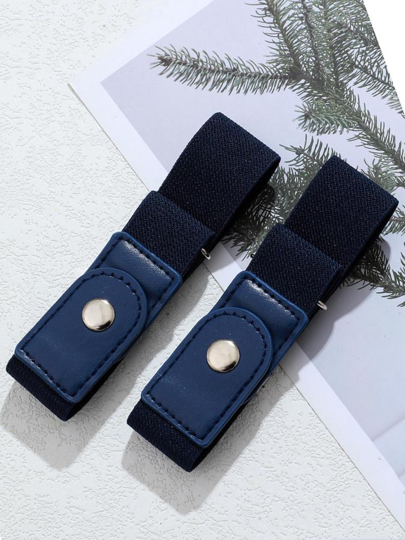 Product Introduction of 1 Pair No Buckle Elastic Belt for Women Men, High Stretch Belt for Pants Jeans, Casual Buckle Free Adjustable Invisible Belt, Trendy Accessories 6