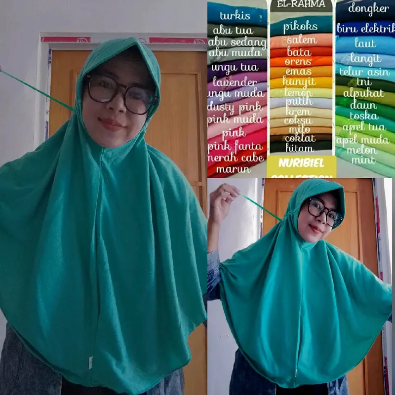 Jilbab Anak Sekolah Paud TK SD SMP SMA Robbani Dewasa - Bahan Kaos PE Tebal Adem - Muslim, Pita, Kerudung, Serut, Putih, Instan 8