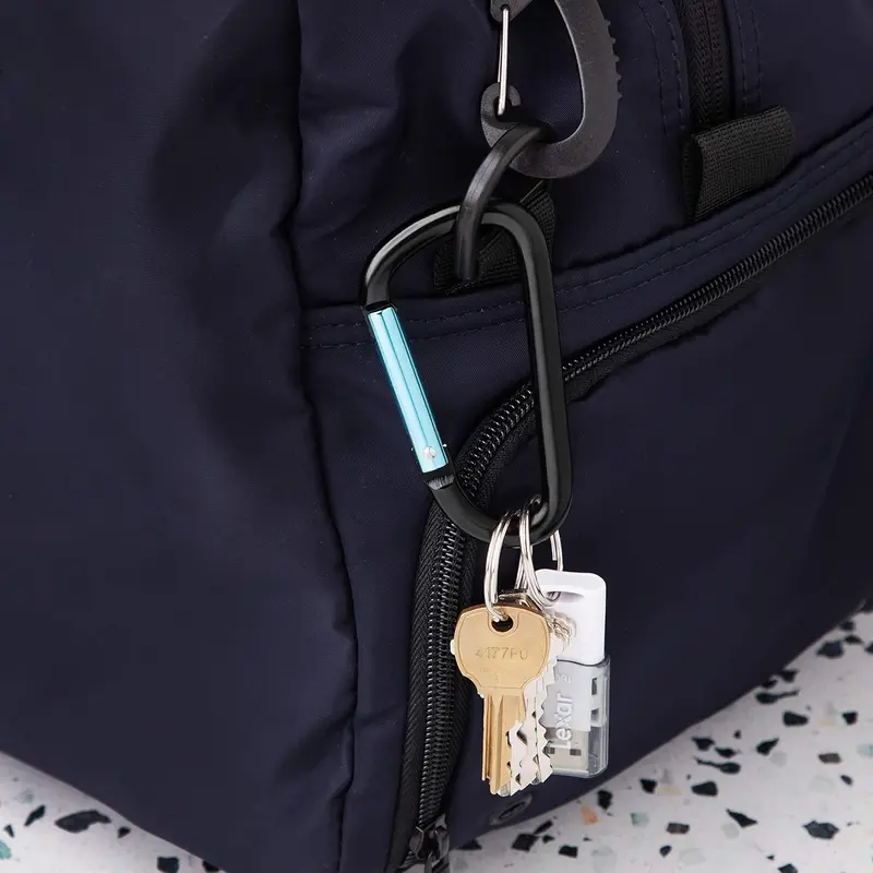 3-Inch Aluminum Carabiner Clips: D Shape Buckle Pack, Durable Hook and Key Chain Ring, Spring Snap Key Chain Clip Hook Buckle 6