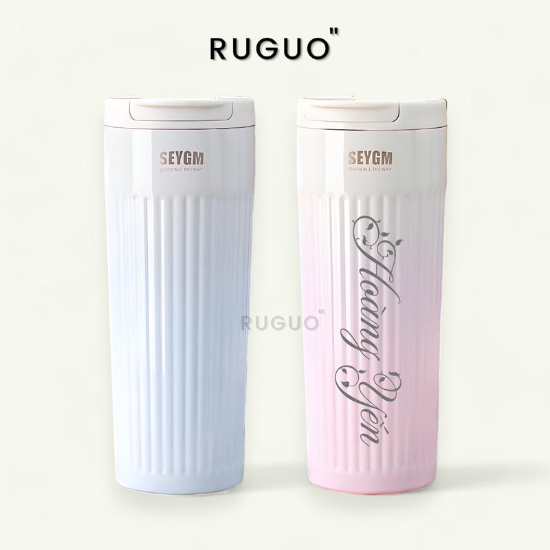 Bình Giữ Nhiệt Khắc Tên SEYGM NẮP GẬP 500ml Inox 304