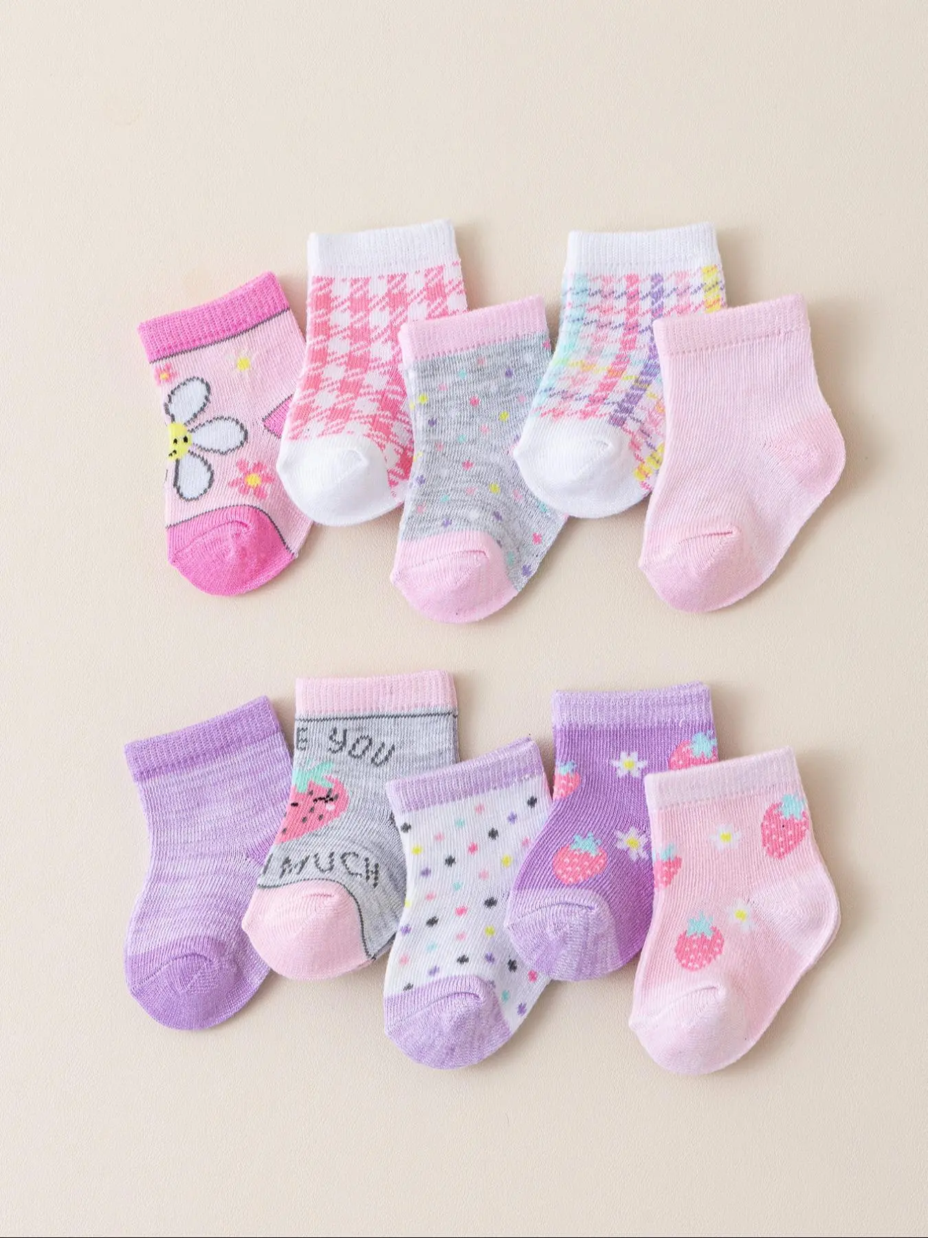 Cute Baby Girl's  Crew Socks, Soft Comfy Breathable Socks for Infant Toddler Kids, Kid's Socks for All Seasons