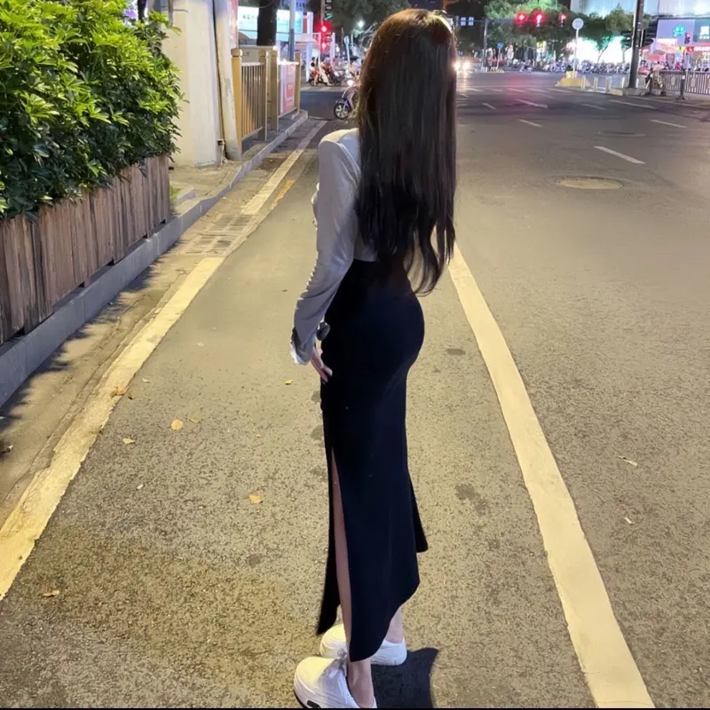 Bộ Váy Bodycon, Phong Cách Dễ Thương Và Gợi Cảm, Dài, Dành Cho Phụ Nữ, Thiết Kế Đẹp, Áo Cánh Chống Nắng, Váy Cổ Yếm Bộ Đồ Hai Mảnh, Năm 8