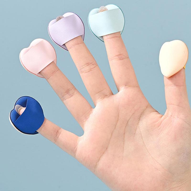 Product Introduction of Love Fingertip Thumb Finger Cushion Mini Powder Puff Loose Powder Makeup Puff 43