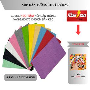 GÓI COMBO TIẾT KIỆM - 100 tấm xốp kt  70x38cm VÂN GẠCH 3D  sẵn keo dày 3mm trang trí cửa nhà cửa sạch đẹp sang trọng đá xám trắng phòng bếp giấy dán & đồ trang trí tường xopdantuong 4k xopdantuong  3k